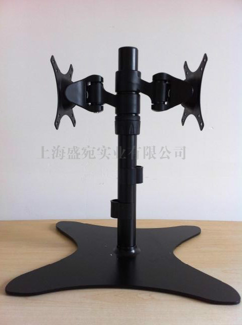 显示器显示屏双屏支架底座 超市收银台POS机两屏背靠背桌面摆放架