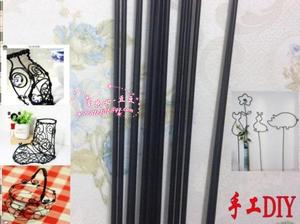 黑色包塑铁丝（做骨架）DIY做月亮船配件爬藤花架种肉肉花架 架子