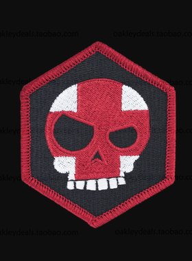 TAD骷髅医疗兵臂章Mean T-Skull Cross Hex Patch美国正品魔术贴