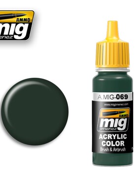 钢铁苍穹 AMMO MIG 真实色水性漆 069 日寇战车蓝绿色 17毫升