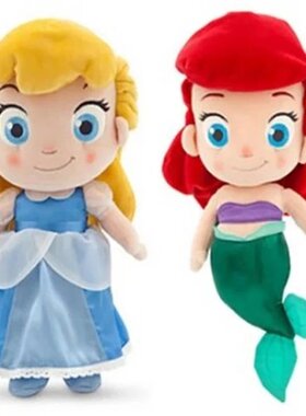 美人鱼公仔灰姑娘公主布娃娃安娜爱莎雪宝冰雪奇缘毛绒玩具elsa