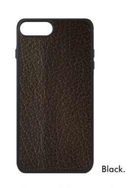 适用于iPhone黑色皮革植鞣革Xr手机壳max手机保护套678plus硅胶11