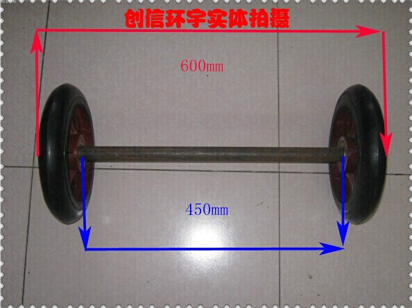 10寸橡胶轮4.10/3.50-4轮胎/老虎车轮【2个轮子+一个轴】