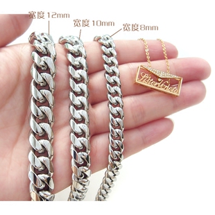 不掉色包链条带配件包肩带配件宽斜背带单肩带粗链条包银色包链条
