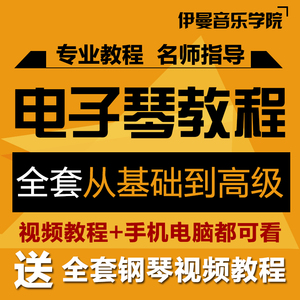 【2016最新电子琴钢琴入门自学零基础教学视