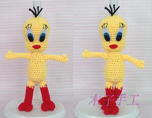 木子手作成品钩编毛线玩偶娃娃  翠迪鸟 包包小挂件 高15厘米