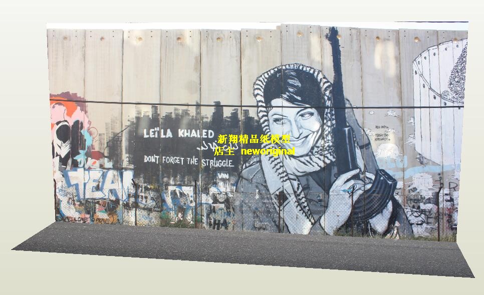 1比6 伊拉克 ISIS反恐战争战场街角巷战涂鸦墙兵人场景模型地台