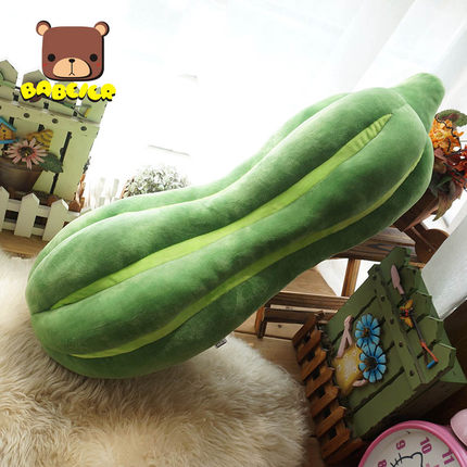原创菜瓜蔬菜卡通菜瓜玩偶毛绒玩具丝瓜长条抱枕夹腿公仔床上卧室