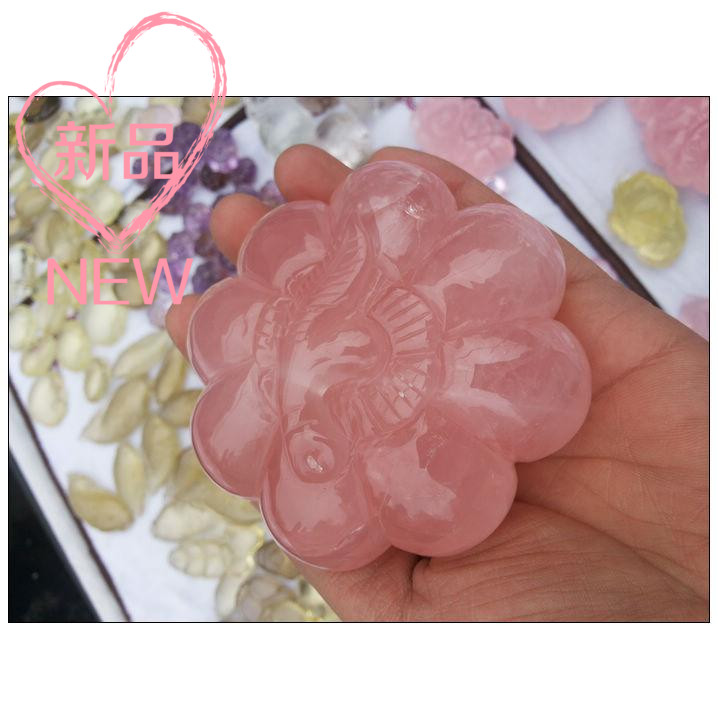 纯天然粉晶幸福把玩件