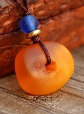 『系石』DIY散珠M-11古董蜜蜡西藏传世老蜜蜡片老蜜蜡饼子项钏