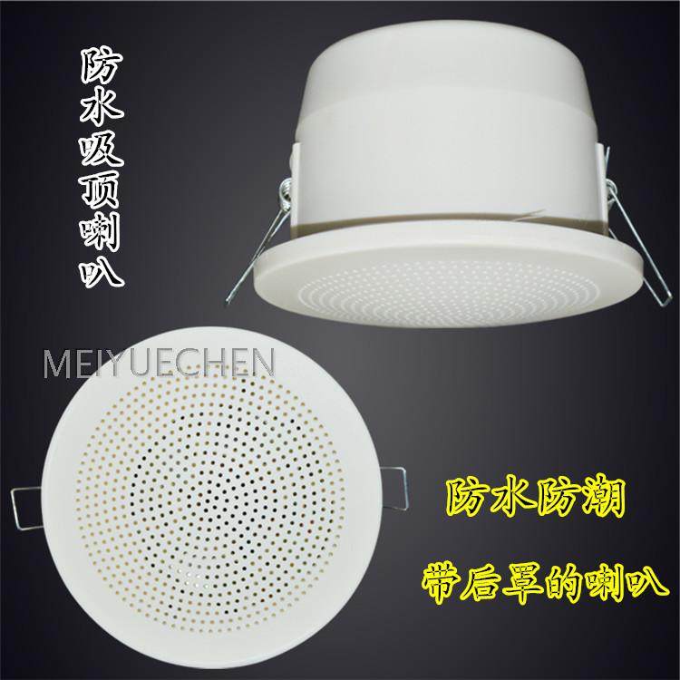 淋浴房吊顶防水音箱防潮浴室卫生间喇叭带后罩汗蒸桑拿房广播音响
