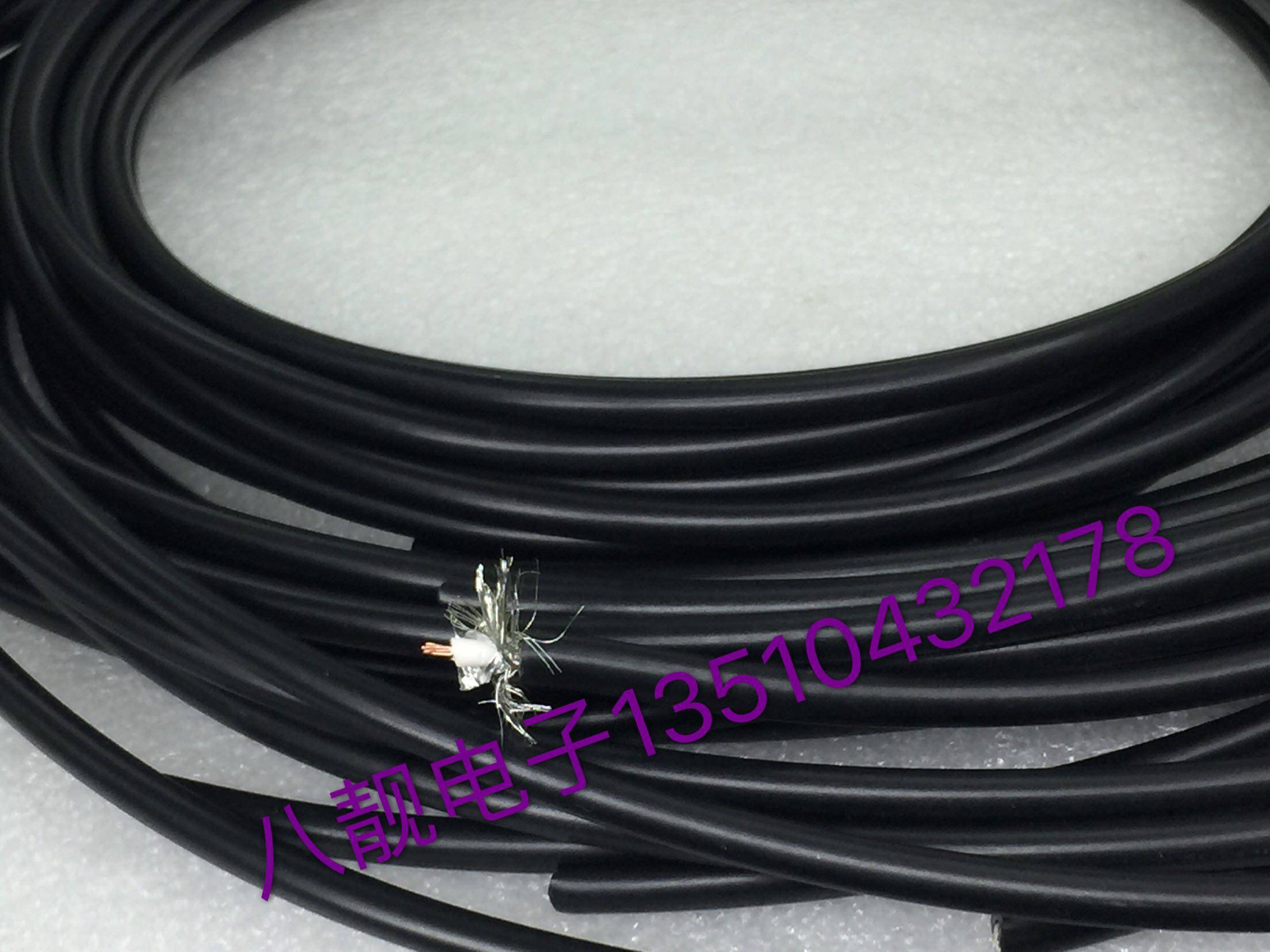 50欧低损耗信号线LMR-195镀锡铜编织网同轴线 全铜50-3射频电缆