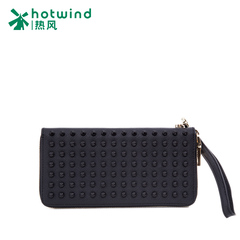Hot rivet 2016 fashion wallet large zip around wallet Korean version of wallet ladies wallets tide B62W6201