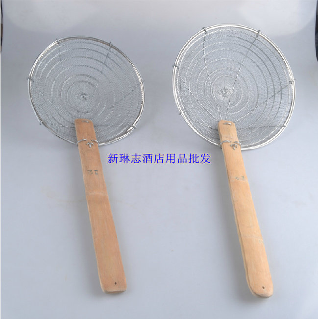 热卖不锈钢豆浆渣过滤网加密油篦子网筛钢炸勺漏壳捞粉厘油漏勺