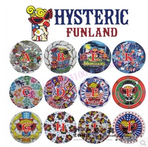日本潮版黑超奶嘴B女HYSTERICFUNLAND密胺圆盘水果碟盘子新品