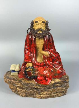 陶瓷石湾公仔招财风水达摩工艺品