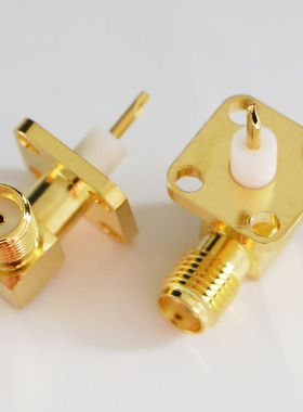 SMA-KFD转接头 SMA90度弯式连接器 PCB面板座 法兰盘 sma转接头