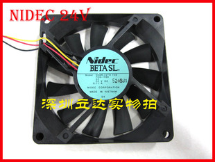Nidec 8015 8CM工控机 服务器24V变频器散热器风扇 D08R-24TH 14b