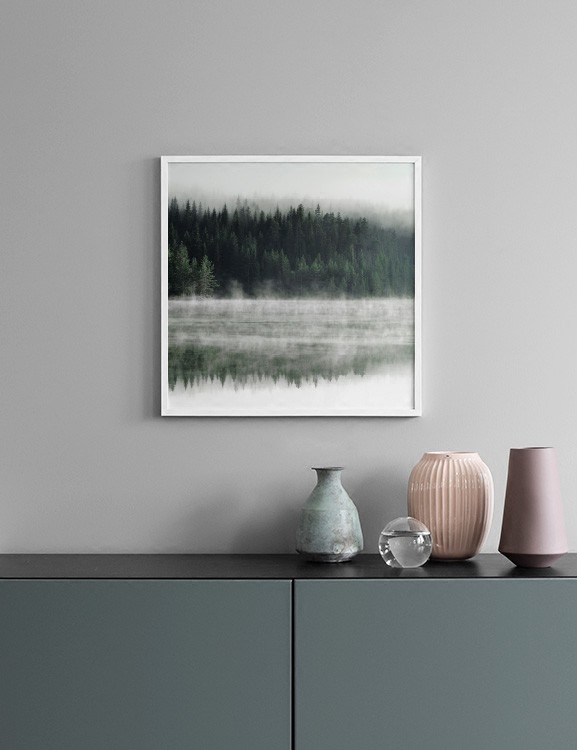 live art 自然风景 森林倒影 客厅餐厅正版装饰画海报poster