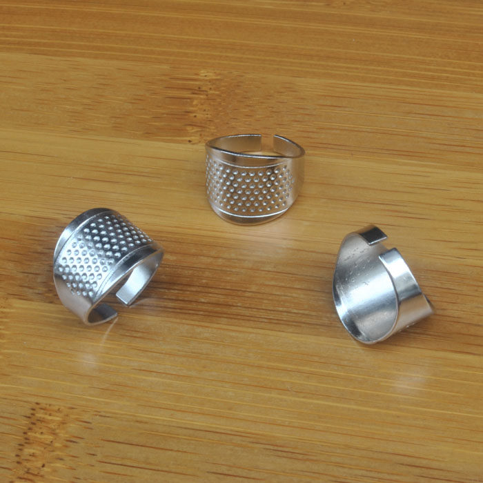 不锈钢顶针缝纫手工顶针 银白色抵戒 护手顶针箍缝纫手工护具