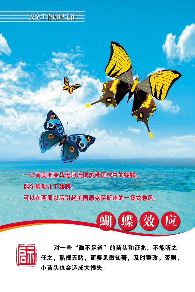 745海报印制展板写真喷绘贴纸4企业文化蝴蝶效应宣传海报