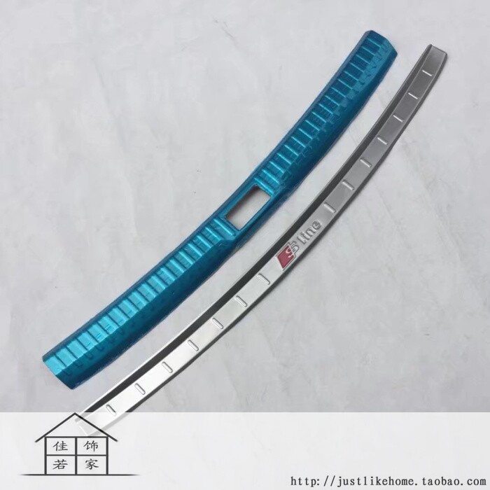 09-16款奥迪A4L 专用不锈钢拉丝内外后护板 尾箱防护板 后杠踏板