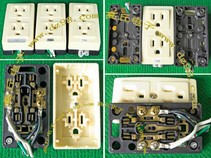 进口拆机 工业电源插座盒 National 松下电工 WK3004K 双联插座