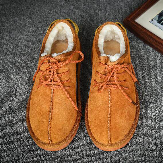 Men's Shoes Fur integrated Winter genuine leather keep warm Leisure shoes Frenum man Heavy-bottomed snow bootsin the Men's Shoes, Boots  category - from Buy2taobao.com to provide professional Taobao agent buy service