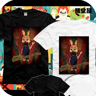 纯棉动漫T恤短袖男女衣服寂静岭兔子ロビーRobbit血兔罗比兔