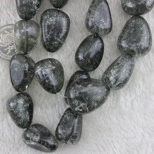 爆花水晶水滴不定形散珠配珠 DIY半成品串珠子 发簪手工饰品配件