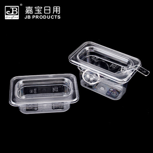 嘉宝 PC1/9份数盆份数盒 透明食物盘冰淇淋调料盒奶茶果酱盒
