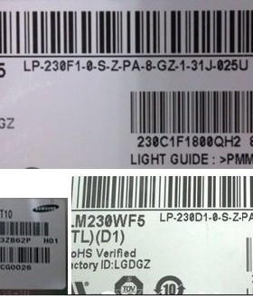 LTM230HT12 05 10 LTM230HL07 08 LM230WF5WF3 LM238WF1MV238FHM