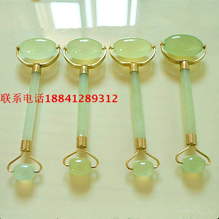 天然玉石美容器脸部眼部面部按摩器岫玉家用滚轮推脸器一手货源