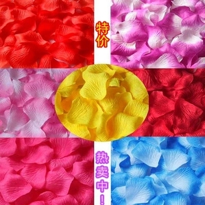 结婚婚礼场景装饰玫瑰假花瓣婚房布置地毯花瓣婚床撒花手抛假花瓣