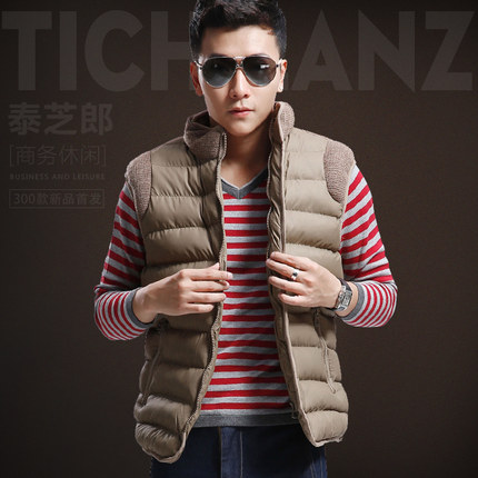 泰芝郎 <em>2015</em>秋季<em>新款</em>休闲<em>男装</em>外套棉<em>马夹</em>男韩