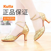 女成人中跟高跟初学者摩登真皮软底四季 拉丁舞鞋 广场舞蹈 女式 新款