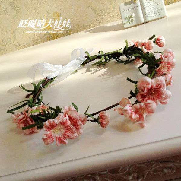 仿真花朵新娘摄影发饰