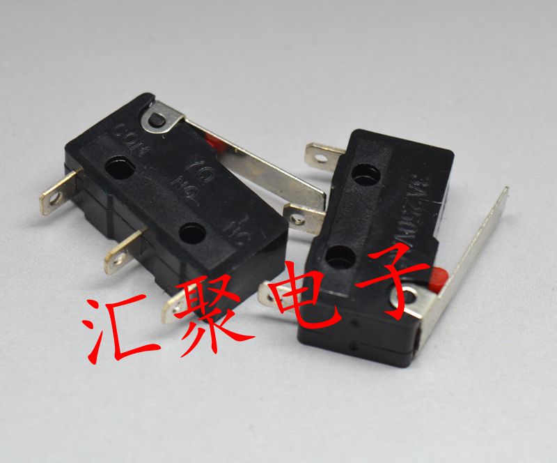 小型微动开关 KW11-3Z-2 带柄 三脚 3A250VAC 触点开关 行程开关