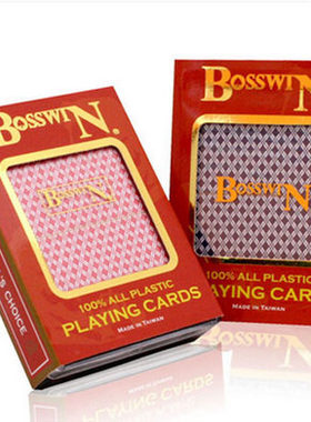 台湾国高老板牌塑料磨砂扑克牌 磨砂塑料扑克牌 Bosswin 775 12副