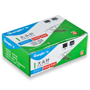 广博 文具大头钉24mm镀镍办公用品2号大头针 定位针 装订固定针