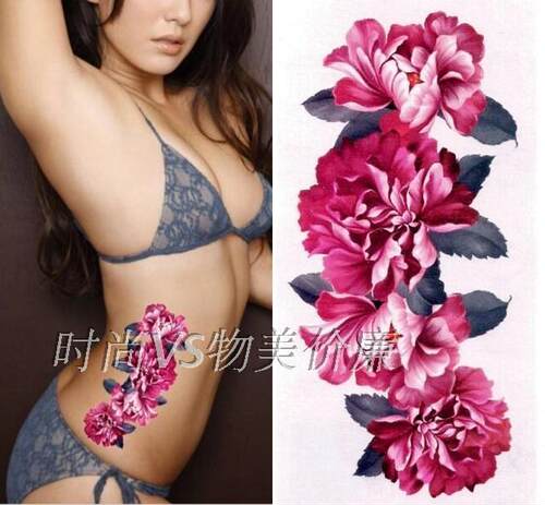 纹身贴  防水 女 持久 侧腰 腹部 性感 遮瑕 疤痕 全店满18包邮