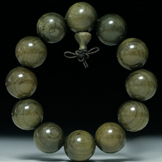 四川绿料阴沉木乌木金丝楠佛珠手串男女款手链檀香文玩108颗