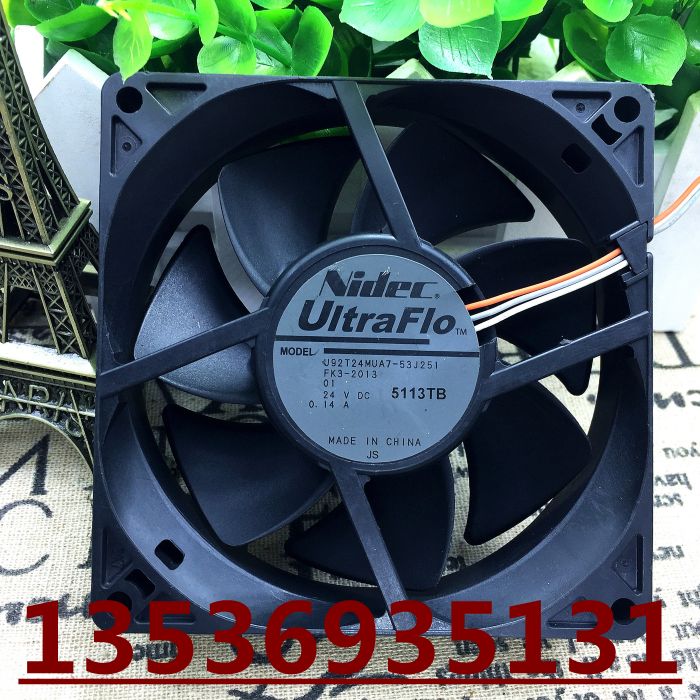 正品NIDEC  9cm 24V 0.14A 变频器风扇u92t24mua7-53j251