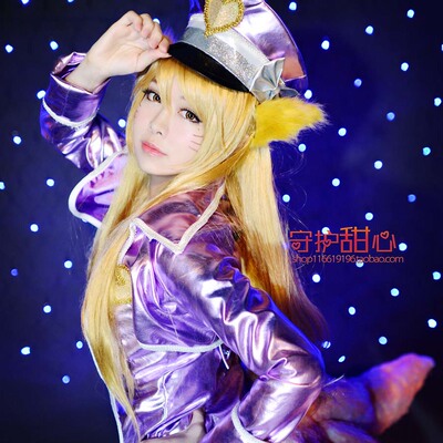 LOL英雄联盟假发九尾妖狐阿狸假毛赫里斯塔·兰斯cosplay假发