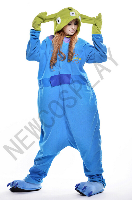 卡通动物万圣节情侣连体睡衣