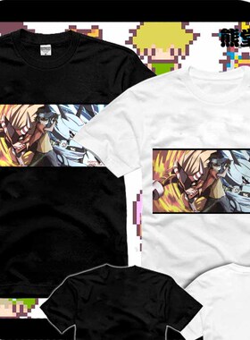 数码宝贝火神兽凯撒暴龙兽野狼兽铠甲加鲁鲁纯棉男女衣服短袖T恤