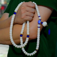 Ngọc bích trắng Bodhi Bodhi Vòng đeo tay Chuỗi hạt áo len Chuỗi hạt Mân côi 108 Trang sức nam và nữ - Vòng đeo tay Clasp vòng tay pnj