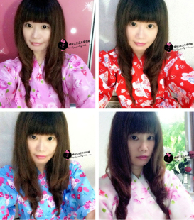 小糯米家夏女装日式和服樱花短袖短裤套装睡衣家居服浴衣