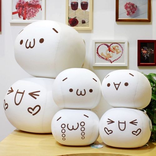 纳米炸鸡块君颜文字抱枕泡沫粒子