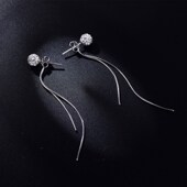 小众耳坠女养耳洞耳环耳饰 流苏耳线长款 S999纯银耳钉2026新款 爆款